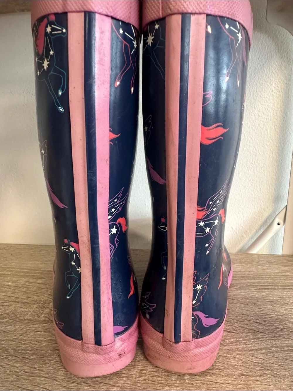 Hatley Navy Pegasus Horse Constellation Stars Rain Boot  4